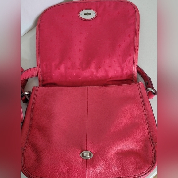 Fossil Marlow Flap Crossbody in Flamingo Pink - Picture 8 of 13